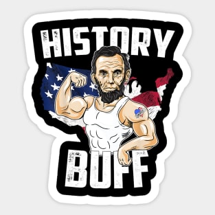 4th of July History Buff President Abraham Lincoln Patriotic Sticker